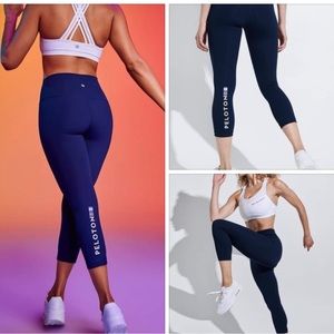 Lululemon Peloton navy crop leggings 10